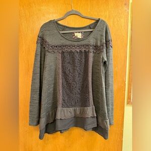 Anthropologie Meadow Rue Long Sleeve Knit Top